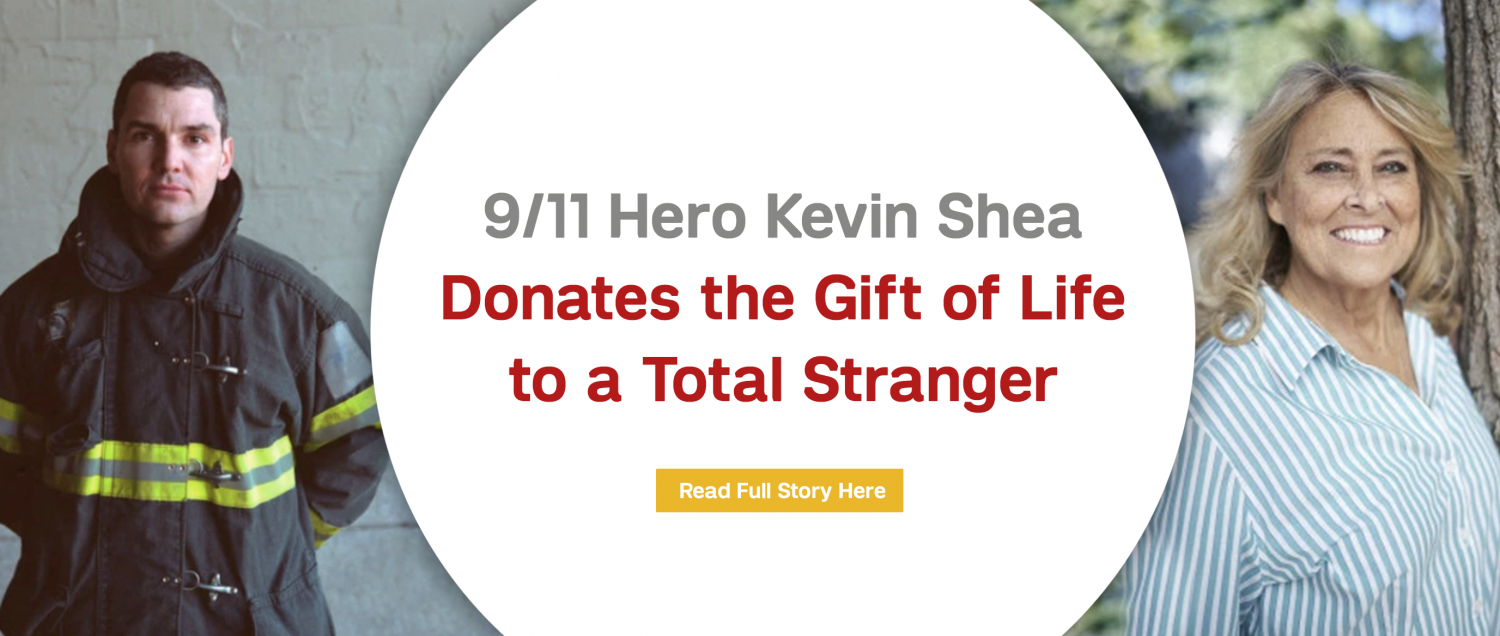 photo of firefighter Kevin Shea and Lois Knudson, who was the recipient of Shea's kidney donation.